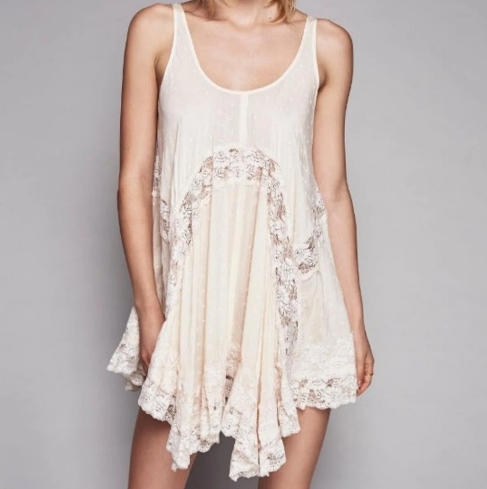 Free People She Swings Lace Slip Dress/Tunic